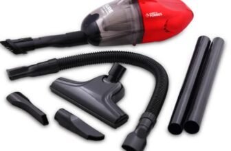 Eureka Forbes Compact 700 Watts Powerful Suction & Blower Vacuum Cleaner with Washable HEPA Filter & 6 Accessories,Compact,1 Year Warranty,Light Weight & Easy to use (Red & Black)