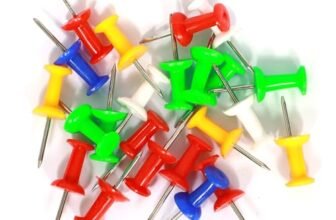 Bambalio BPP-1040 Drum Shape Multicolour Push Pins (4 Packs of 40 pins Each) Total 160 pins