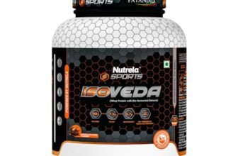 NUTRELA Sports By Patanjali Whey Protein Isolate Powder Chocolate 2kg | 27g Protein Per Scoop, 33 Serving, Fast Absorbing & Easy to Digest, Helps in Muscle Recovery, Vegetarian