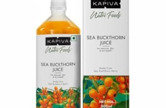 Kapiva Sea Buckthorn Juice – 500ml | Omega 7-Rich Superfruit | Supports Immunity, Glowing Skin & Gut Health | With Omega 3, 6 & 9