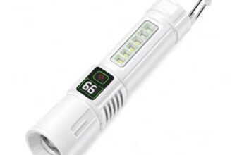 CERVELLO LED Flashlight Portable Utility Torch with Digital Battery Display