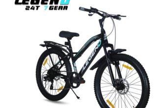 EAST COAST LEGEND 24T Bicycle Big Kids Boys & Girls 9 to 15 age 7 SPEED 24 T (inch) Mountain Cycle(7 Gear, Black, Only Front Suspension)