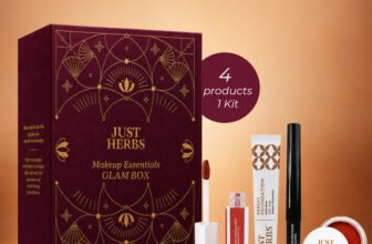 Just Herbs MakeupGlam KitwithSerum Foundation,Matte Liquid Lipstick,Lip&Cheek Tint,Eyeliner(Pack of 4)