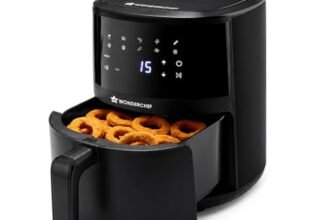 Wonderchef Platinum Digital Air Fryer for Kitchen, 4.5L, 1350W, Rapid Air Technology, 10 Pre-Set Functions, Temperature and Time Control, Automatic Shut-Off, 2-Yr Warranty