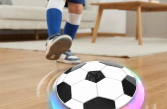 333MART Air Football Toy Hover Soccer Ball Floating Soft Foam Bumper With LED Lights Hoverball