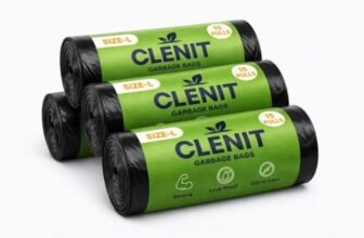 Garbage Bags | Large Size |60 Bags (15 Bags x 4 Rolls) | 24 x 32 inches | Black