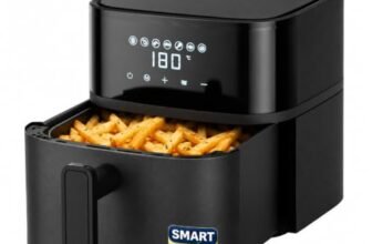 Lifelong Smartchoice 4.2L Digital Air Fryer |7 Preset Menus| Detachable Handle, Touch Panel, Non-Stick Basket| 360° Rapid Air Technology |Use Little to No Oil, Frying, Grilling, Baking,Roasting |1200W