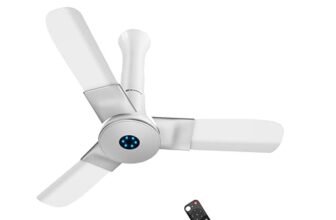 atomberg Studio+ 950mm BLDC Ceiling Fan with Remote Control | BEE 5-star Energy Efficient | New Blade Design | High Air Delivery | LED Speed Indicator | Low noise | 3 Year Warranty (Marble White)