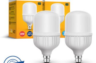 Wipro 30 W Basic Standard B22 LED Bulb(White, Pack of 2)