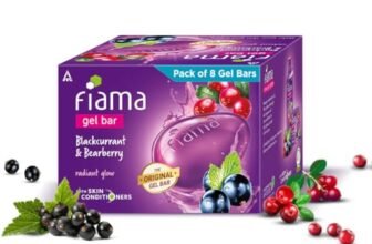 Fiama Gel Bar Soap Blackcurrant and Bearberry, 1000 g (125g, Pack of 8), for Radiant Glowing Skin, with Skin Conditioners, All Skin Types, For Women & Men