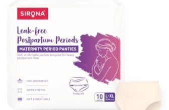Sirona Maternity Disposable Period Panty | Postpartum Recovery Wear for Heavy Bleeding (Lochia) | High-Rise, C-Section Friendly Fit | Zero Rash, Zero Leaks | Hospital & Home Ready | Pack of 10 | Size L-XL | White Colour