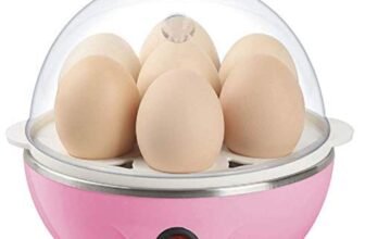 SOFLIN Egg Boiler Electric Automatic Off 7 Egg Poacher For Steaming, Cooking, Boiling And Frying, (350 Watts,Multicolor)