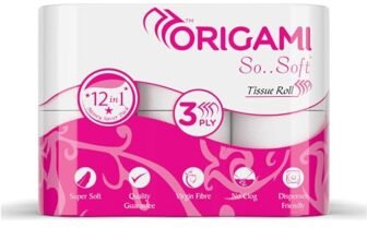 Origami So Soft Toilet Tissue Paper | 3 Ply | Pack of 12 | 160 Pulls Each