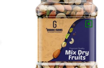 GRANIC FARMS Premium Mixed Dry Fruits | Almonds, Cashews, Raisins, Apricots, Kiwi(1 x 500 g)