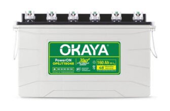 OKAYA 48 Months Warranty Tubular Inverter Battery(160 Ah, OPSJT19048)