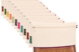 Storite Saree Cover Bags Pack of 12 | Cotton Saree Storage Organizer