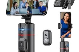 Kratos K13 Ai Powered Auto Face Tracking Tripod,360° Rotation Mobile Holder for Smart Video Shoot with Remote,No App Needed,Gimbal Stabilizer with Gesture Control for Video Recording