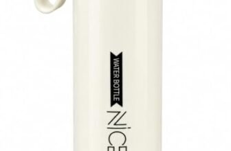 NICE Water Bottle with Glass Inner, 400 ml, Cream