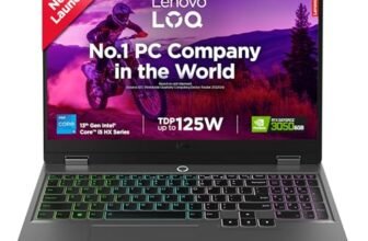 Lenovo LOQ Intel Core i5-13450HX| NVIDIA RTX 3050 6GB (16GB RAM/512GB SSD/144Hz Refresh Rate/15.6″ (39.6cm)/FHD IPS/Windows 11/Office Home 2024/Grey/2.4Kg), 83DV01K3IN AI Gaming Laptop