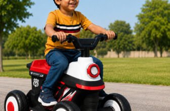 Miss & Chief Zoom Car_ATV, Battery operated with light & music,MP3 player, bluetooth & USB Car Battery Operated Ride On(Red)