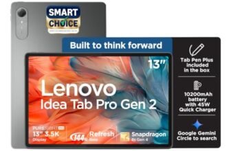 Lenovo Idea Tab Pro Gen 2 with Pen Plus {Smartchoice} 13″ Display, 3.5K Resolution, 144Hz Refresh | 8GB, 256GB | Snapdragon 8s Gen 4 | 10200mAh, 4 JBL Speakers, USB 3.0 with DP-Out, Wi-Fi 7, Luna Grey