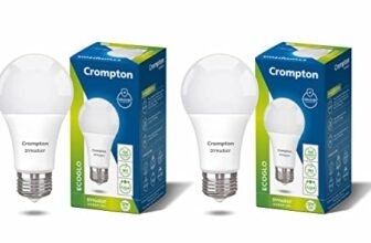 Crompton Dyna Ray LED Bulb | 12W | Cool Day Light | E27 Base | 4kV Surge Protection | 440V High Voltage Protection | Pack of 2