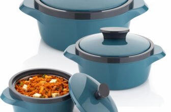 NARIYA ISI CERTIFIED CASSEROLE SET HOTPOT ROTI BOX HOTBOX HOTPOT BOX FOR KITCHEN Pack of 3 Thermoware Casserole Set(1750 ml, 1050 ml, 550 ml)