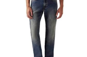 Levi’s Men’s 505 Mid Indigo Straight Fit Mid-Rise Jeans