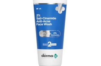 The Derma Co Sali-Cinamide Anti-Acne Face Wash with 2% Salicylic Acid & 2% Niacinamide – 80 ml | Clears Acne & Marks | Removes Excess Oil