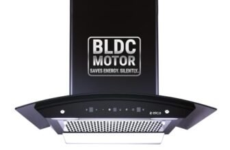 Elica 60cm 1500 m3/hr BLDC Filterless Autoclean Kitchen Chimney with 15 Years Motor & 5 Years Comprehensive Warranty | WDFL 600 BLDC HAC LTW MS NERO | 9 Speed | Touch Control + Motion Sensor | Black