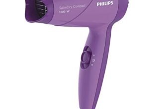 Philips India’s No.1 Hair Styling Brand -Hair Dryer 1000W |Blow Dry for Men & Women | 2 Heat Settings| ThermoProtect tech |Travel-Friendly, Quick Dry, Frizz Control | For Indian Hair |HP8100/46 Purple