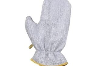 Household Cleaning Gloves, Bamboo Fiber Dish-Washing Gloves are Oil-Free, Silver Wire Dish-Washing Ware, Kitchen Cleaning, Oil-Proof and Waterproof Steel Wire Gloves (Pack of 1)