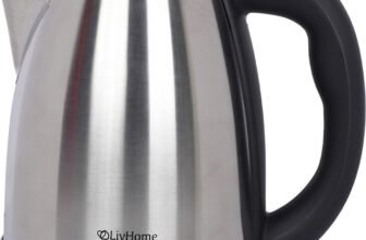 LivHome Quickboil Electric Kettle(1.8 L, Silver Black)