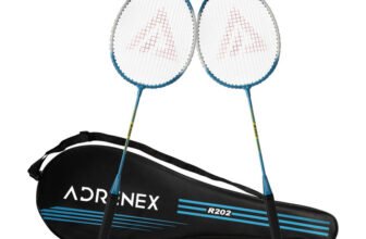 Adrenex by Flipkart R202 Combo White, Blue Strung Badminton Racquet(Pack of: 2, 192 g)