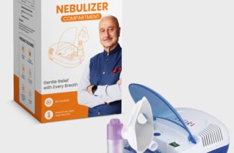 AGEasy (Max Group) Nebulizer Low Sound Compartment Nebulization Machine, Child & Adult Mask,(Blue & White)