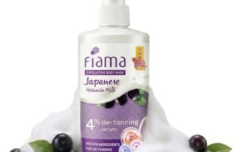 Fiama 4% Detan Serum Exfoliating Body Wash 250ml, 2% Salicylic Acid, 1% Glycolic Acid, 1% Exfoliating Tan Removal Shower Gel, Gently removes dead skin | Exotic Japanese Hokkaido Milk, Punchy Grapefruit Fragrance