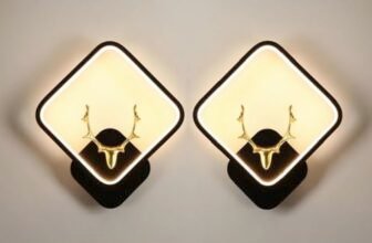 ALVISTA Deer Wall Light Aluminium Decorative LED Wall Lamp Black for Living Room, Bedroom, Hallway, Indoor Home Decor, Modern Luxury Wall Light, Pack of 2
