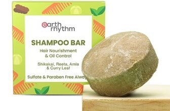 Earth Rhythm Shikakai Shampoo Bar | Contains Shikakai, Curry Leaf, Reeta & Amla Extracts | Men & Women | Sulphate & Paraben Free| Natural- (Cardboard) – 80gm