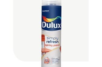 Dulux Simply Refresh Spray Paint | DIY, Quick Drying Gloss Finish for Metal, Wooden Furniture, Plastic, Walls, Cars & Bikes – 400ML (White)