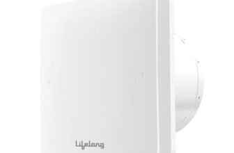 Lifelong Exhaust Fan 150mm (6 Inches) | BLDC Motor | 6W | Low Noise | 2300 RPM | Ideal for Bathroom & Kitchen | Easy to Clean | Installation Round Cut (White)