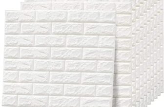 Jayci Mart 3D Brick Wallpaper for Wall | Self Adhesive PE Foam DIY Panel | Peel & Stick Decor for Home, Living, Bedroom & Office (70 x 77 cm, Appx 5.8 Sq Ft) (1, White)
