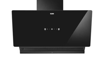 Glen 90cm 1400 m³/hr Filterless Slant Kitchen Chimney |Intelligent Auto Clean |Wider Suction Area|(Hood Mesh 90,Touch & Gesture Control)1 Year Comprehensive Warranty & 7 Year on Motor| Black