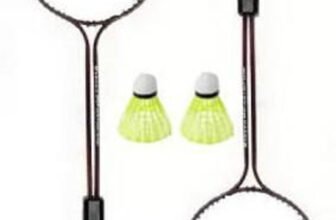 NSP Double Shaft Florescent 2 Badminton Racket,2 Plastic Shuttles Kit Badminton Kit