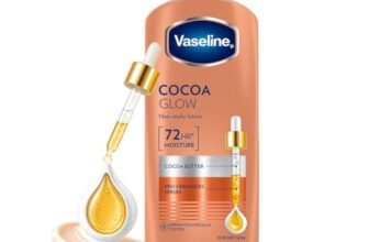 Vaseline Cocoa Glow Serum In Lotion, 600 ml | 100% Pure Cocoa & Shea Butter for Glowing & Soft Skin