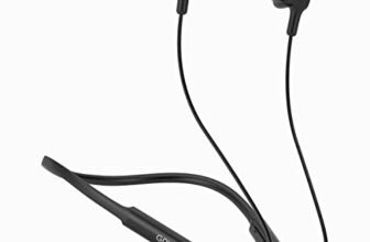 GOVO GOKIXX610 Wireless Bluetooth Neckband in Ear Earphone with Mic, 9H Playtime, Magnetic Earbuds, Integrated Controls, Type C Charging & Lightweight Design (Platinum Black)