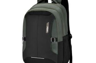 Safari Spade 34L Formal Laptop Backpack Bag for Men & Women, Ideal for Office Use/School/College Boys & Girls, 3 Compartments, Rain Cover, Antitheft pocket, Trolley Sleeve & Organizer, Color Olive
