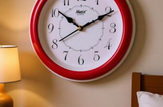 matiz Analog 20 cm X 20 cm Wall Clock(Red, With Glass, Standard)