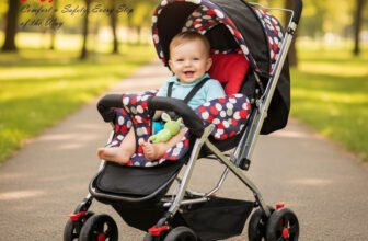 LITTLE RIDES Explorer Baby Stroller New Born/Kids, with Safety Belt, 360 Swivel Wheel Stroller(Multi, Red, Black)