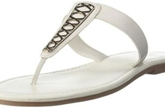 Carlton London Women’s Cll-6749 Slingback Flat Sandal, WHITE, 5 UK