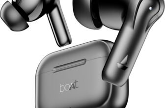 boAt Airdopes 161, Adv 4Mic ENx, 50H Battery,Fast Charge,13mm Driver, Metallic Finish Bluetooth(Carbon Black, True Wireless)